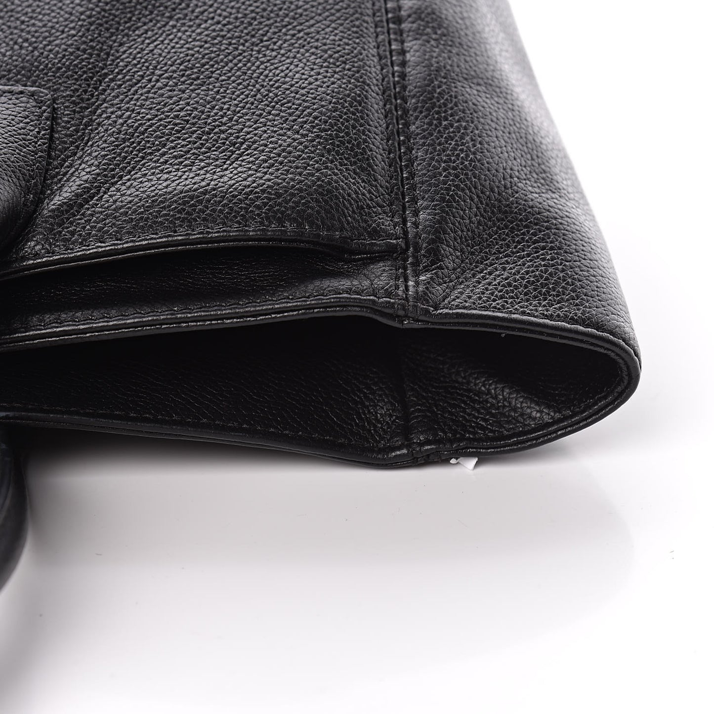 Calfskin Cerf Executive Shopper Tote Black