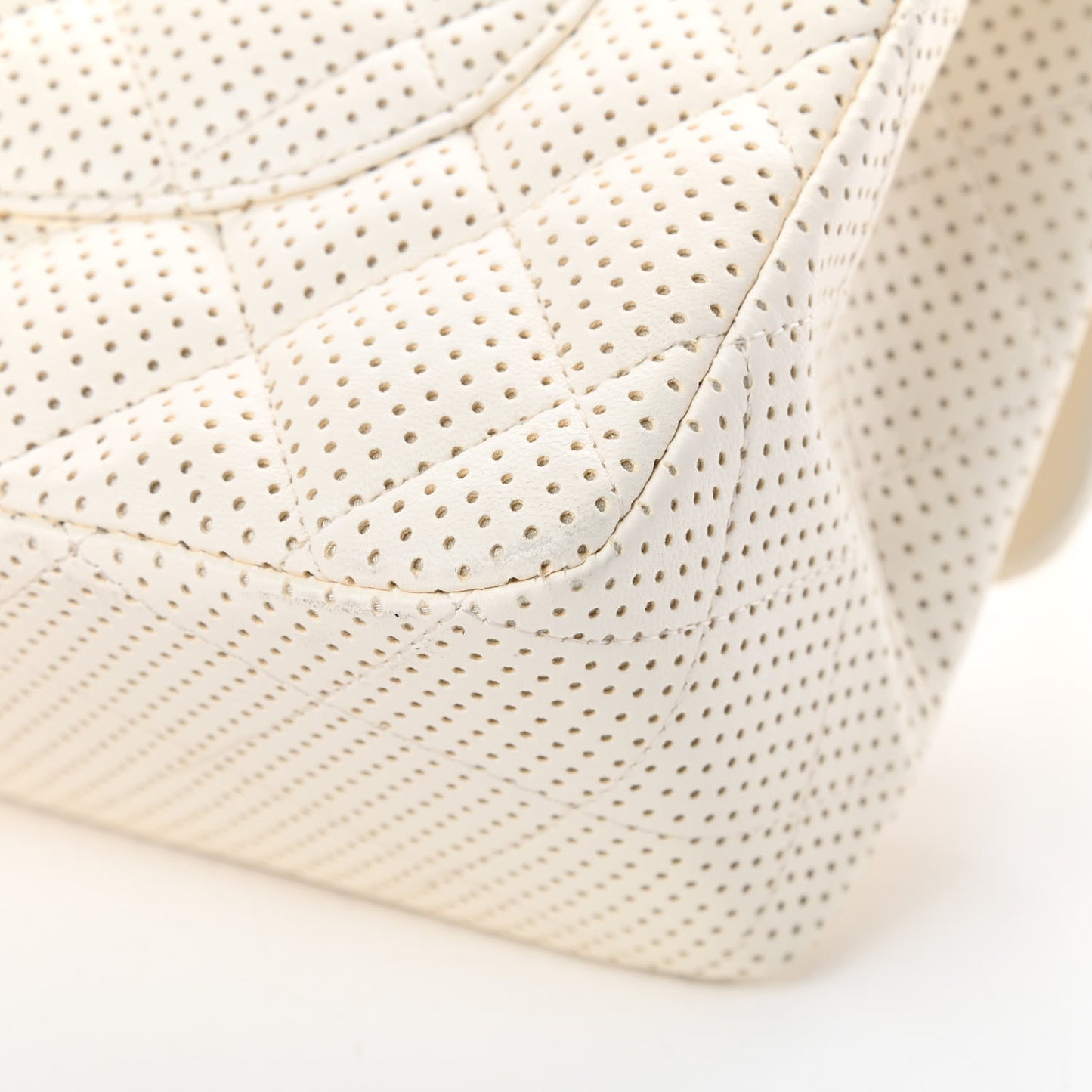 Lambskin Perforated Jumbo Single Flap White