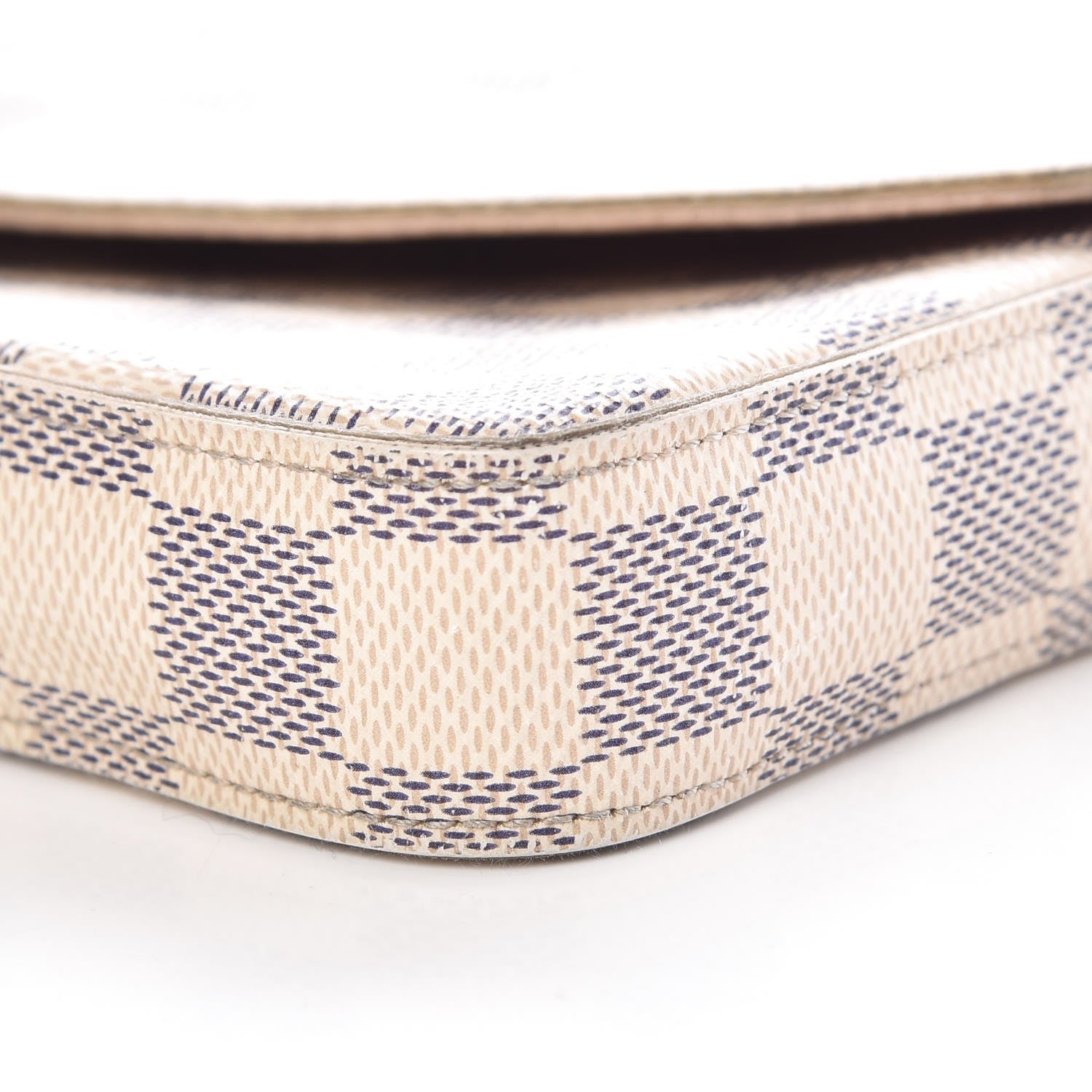 Louis Vuitton Damier Azur Pochette Felicie Chain Wallet Rose Ballerine 10 of 14