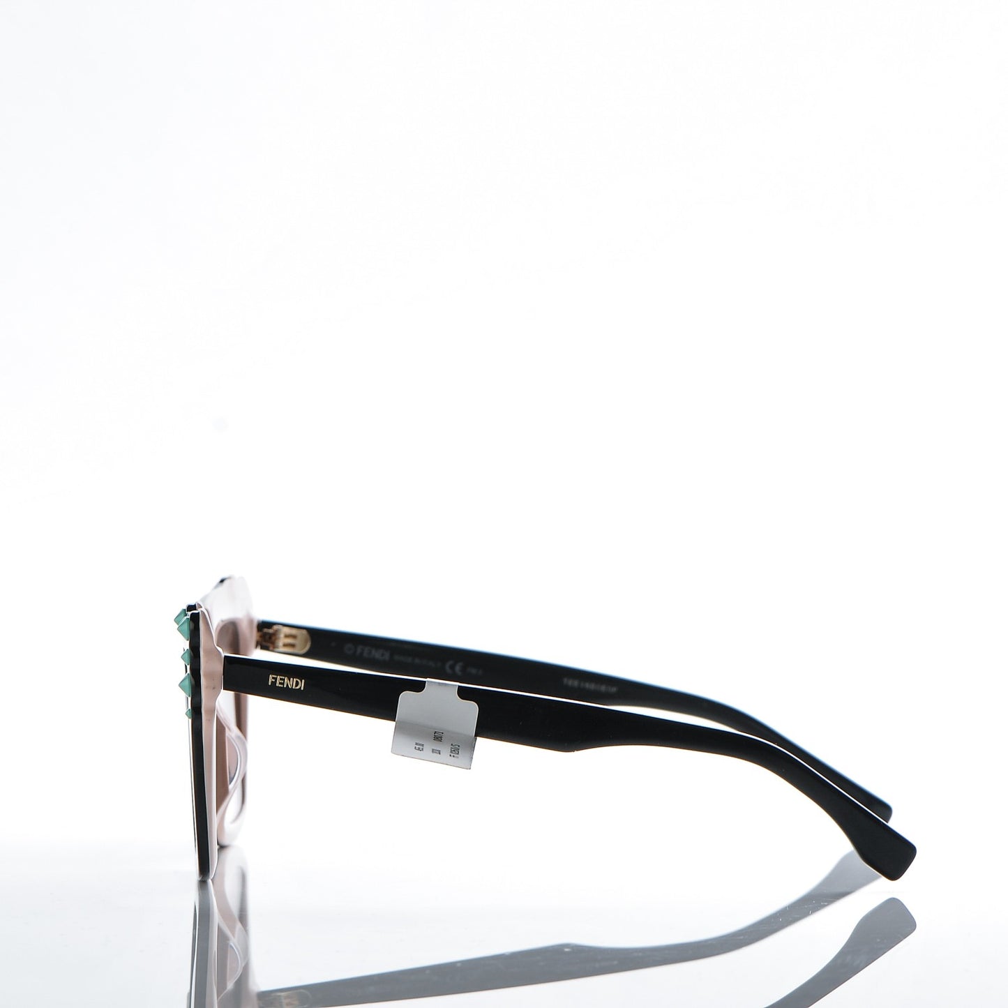 Studded Square Cat Eye Sunglasses FF 0260/S Black Pink