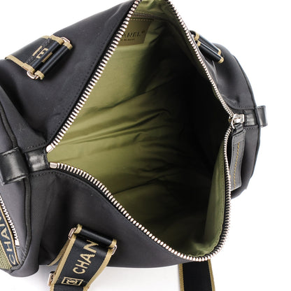 Chanel Nylon Sport Duffle Black Green 5 of 7