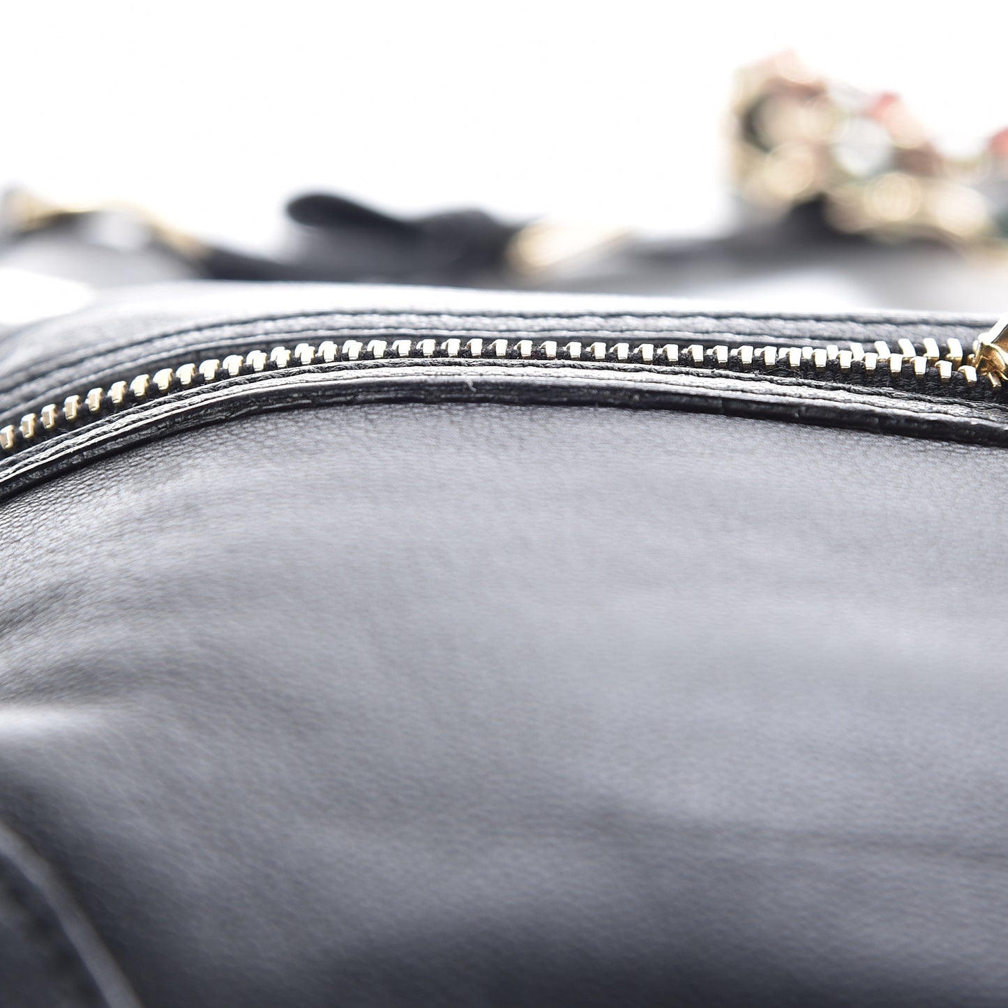 Calfskin Medium Capri Shoulder Bag Black