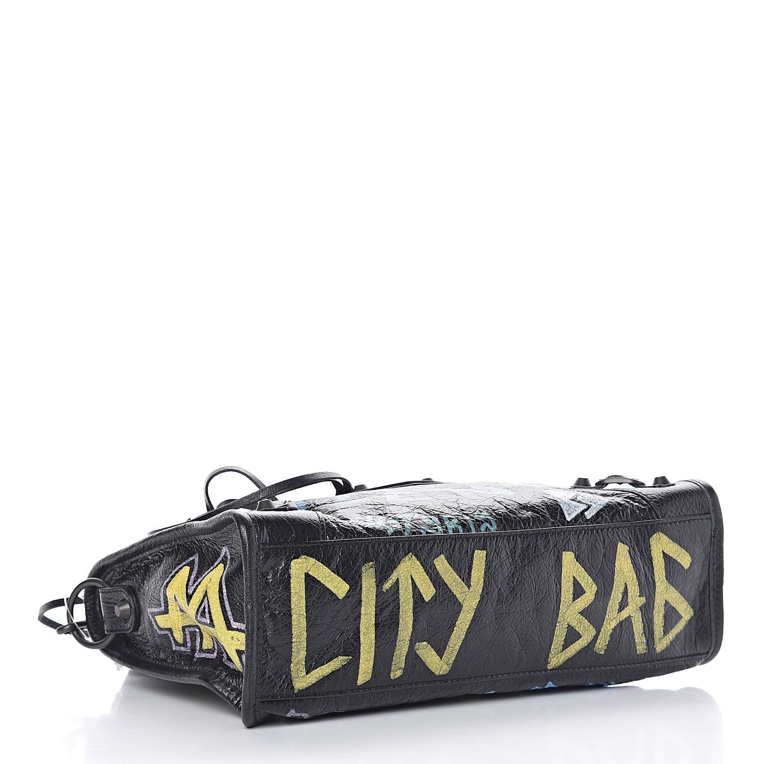 Balenciaga Agneau Graffiti All Over Classic Hardware S City Black Multicolor 4 of 10