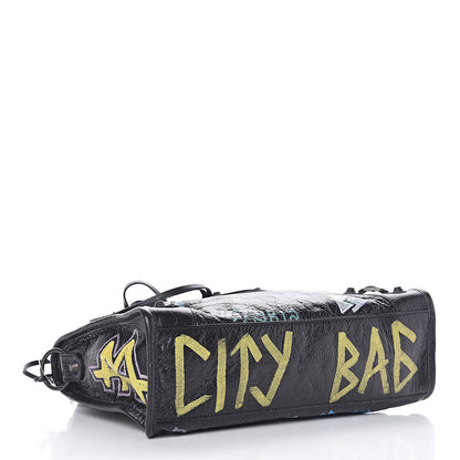 Balenciaga Agneau Graffiti All Over Classic Hardware S City Black Multicolor 4 of 10
