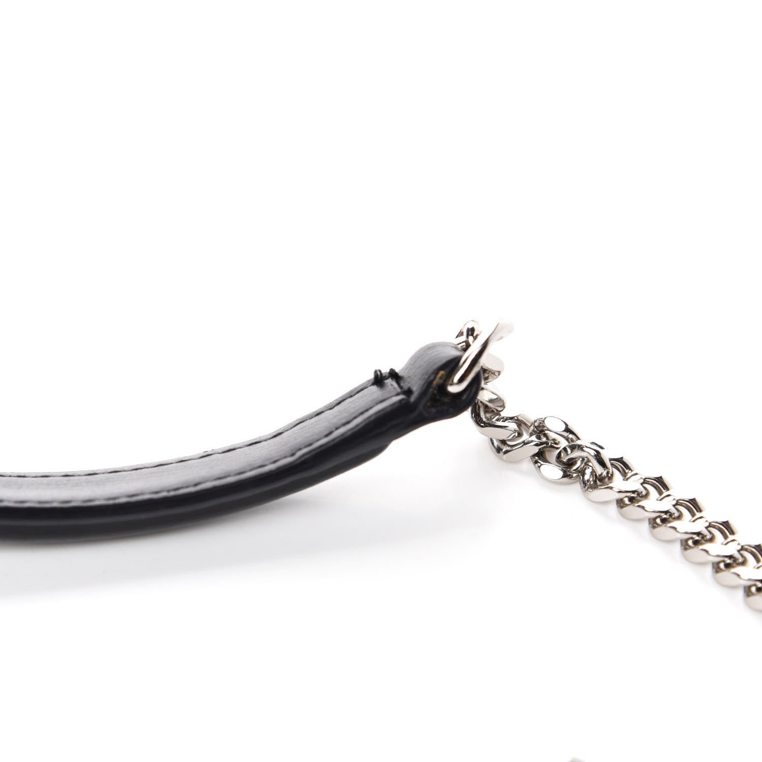 Saint Laurent Calfskin Monogram Sunset Chain Wallet Black 8 of 12