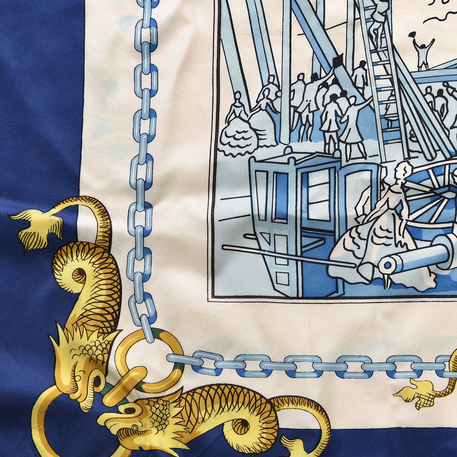 Hermes Silk Lancement D'Un Vaisseau Aux Chantier Navals Du Roy Scarf 90 4 of 6