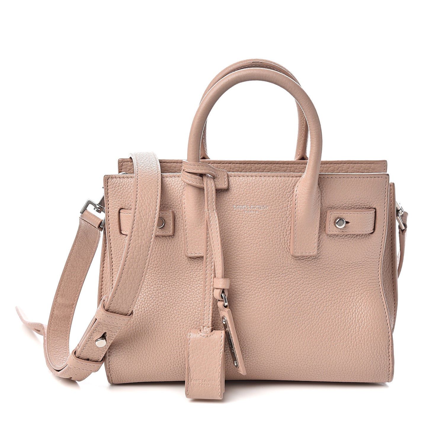 Grained Calfskin Nano Sac De Jour Souple Nude