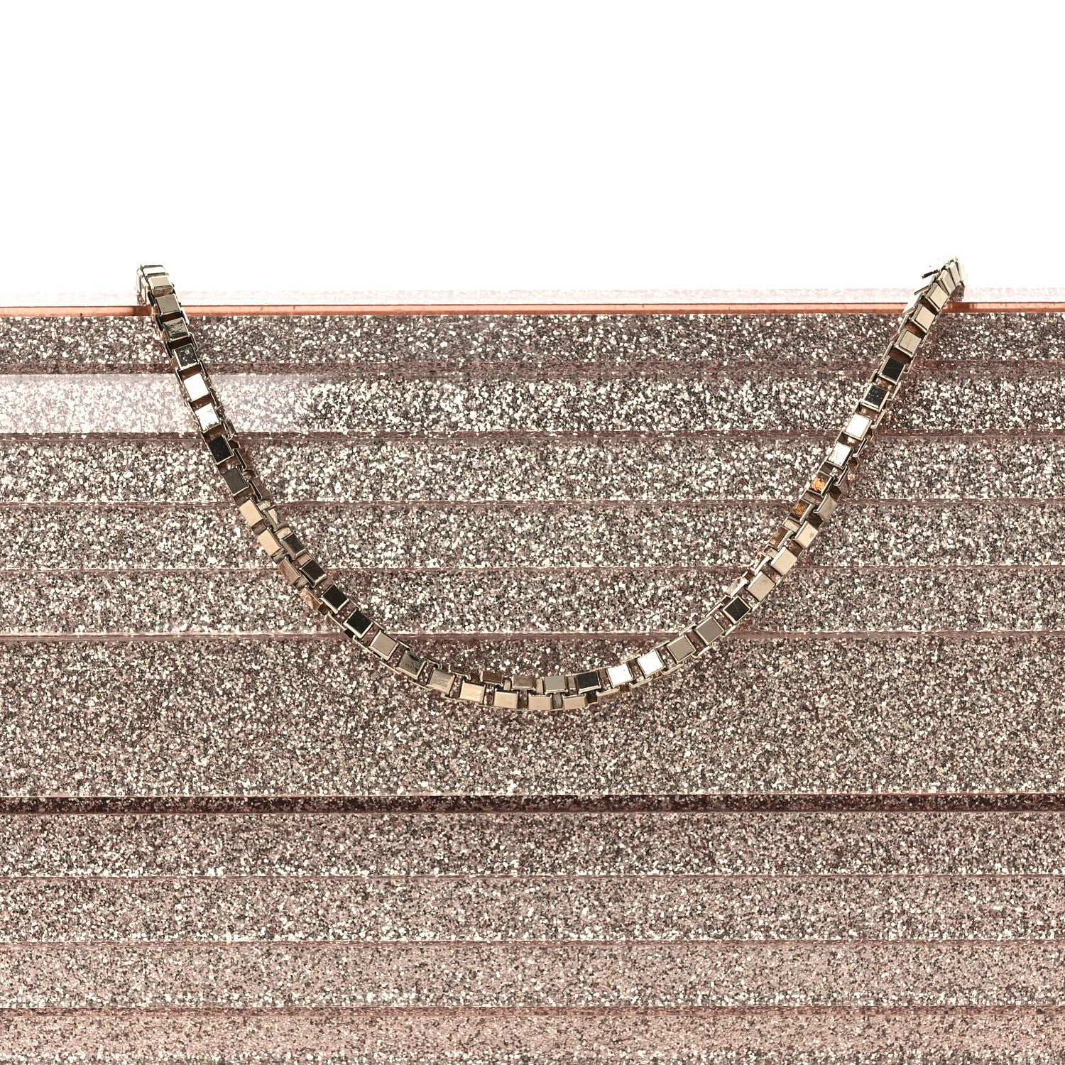 Jimmy Choo Acrylic Glitter Sweetie Clutch Rose Gold 7 of 13