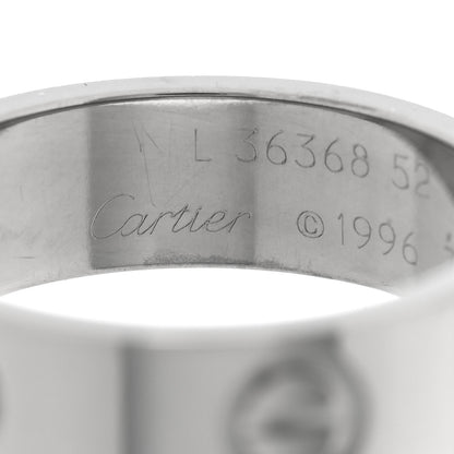 Cartier 18K White Gold 5.5mm LOVE Ring 52 6 4 of 4