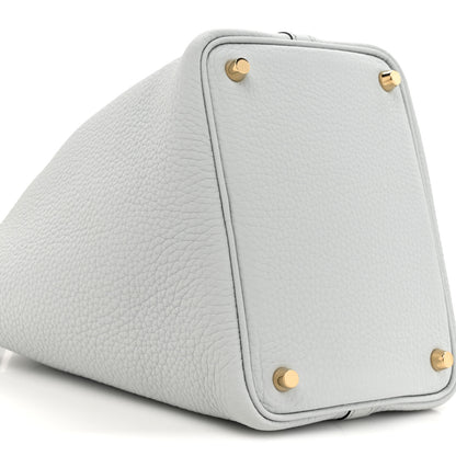 Hermes Taurillon Clemence Picotin Lock 18 PM Bleu Pale 10 of 11