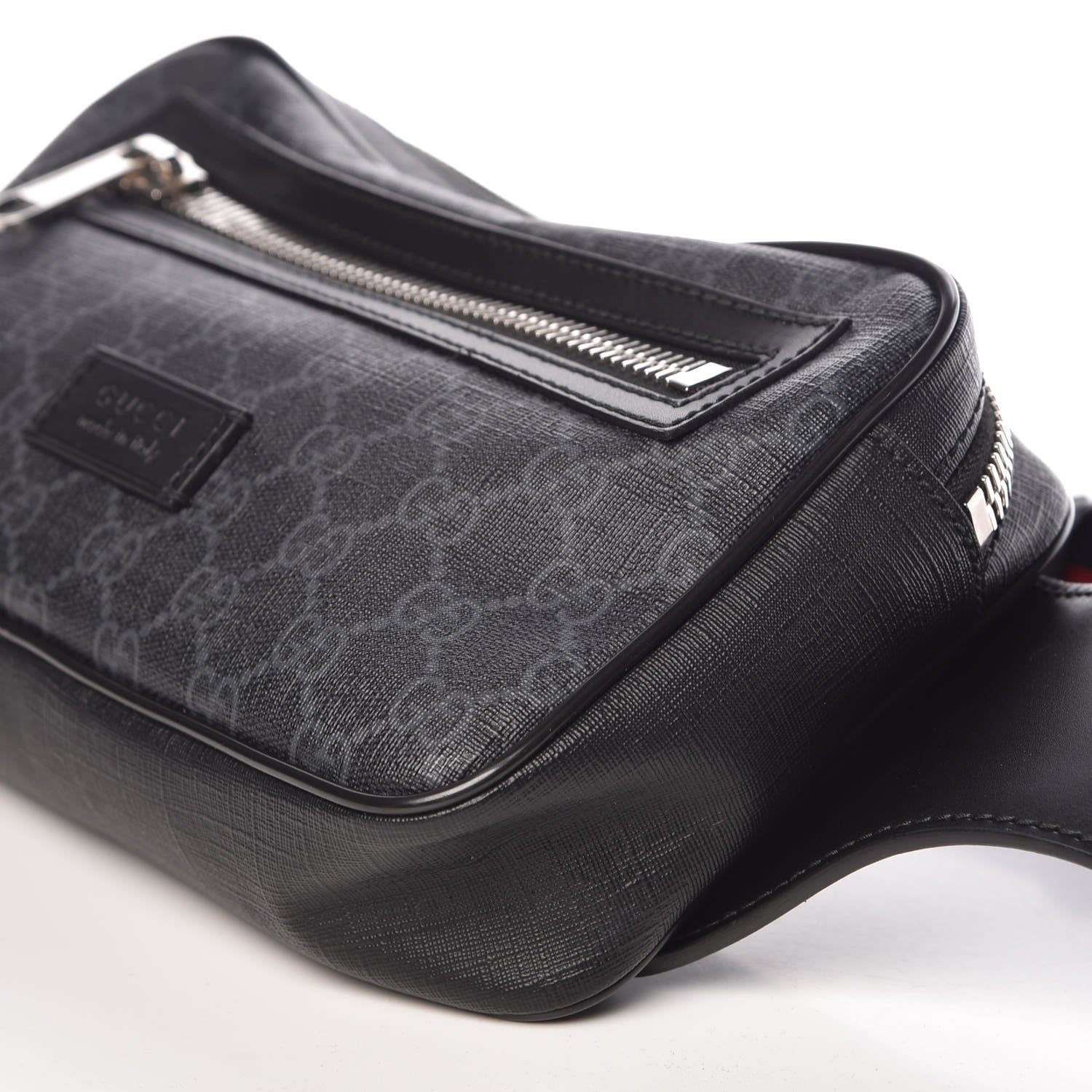 Gucci Soft GG Supreme Monogram Web Belt Bag Black Grey 9 of 9