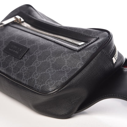 Gucci Soft GG Supreme Monogram Web Belt Bag Black Grey 9 of 9