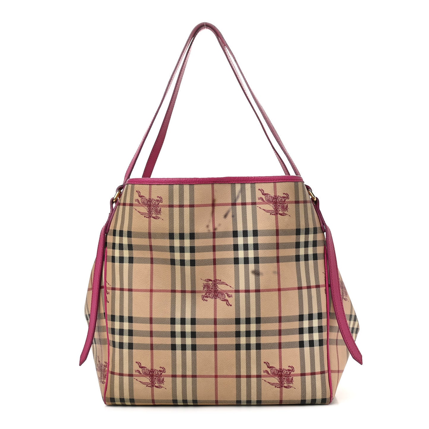 Haymarket Check Medium Canterbury Tote Bright Rhubarb Pink