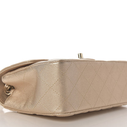 Chanel Metallic Lambskin Quilted Mini Rectangular Flap Gold 6 of 10