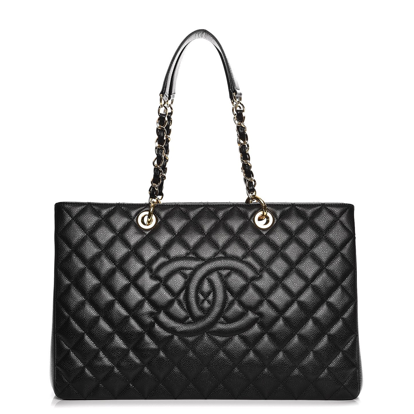 Caviar Quilted XL Grand Shopping Tote GST Black