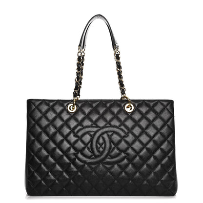 Chanel Caviar Quilted XL Grand Shopping Tote GST Black 1 of 8