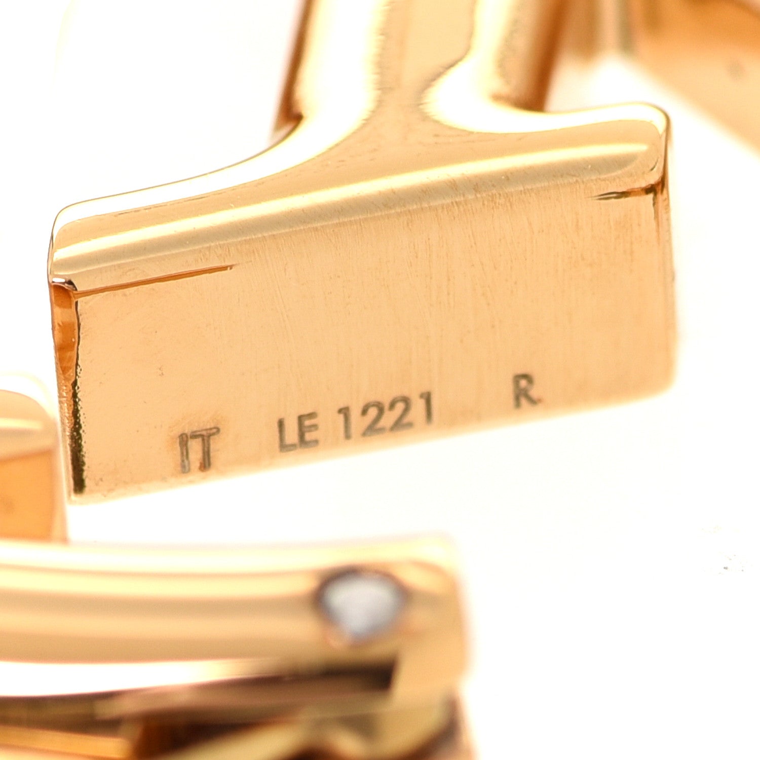Louis Vuitton Metal Louise Hoop Earrings Gold 4 of 5