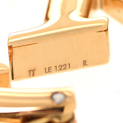 Louis Vuitton Metal Louise Hoop Earrings Gold 4 of 5