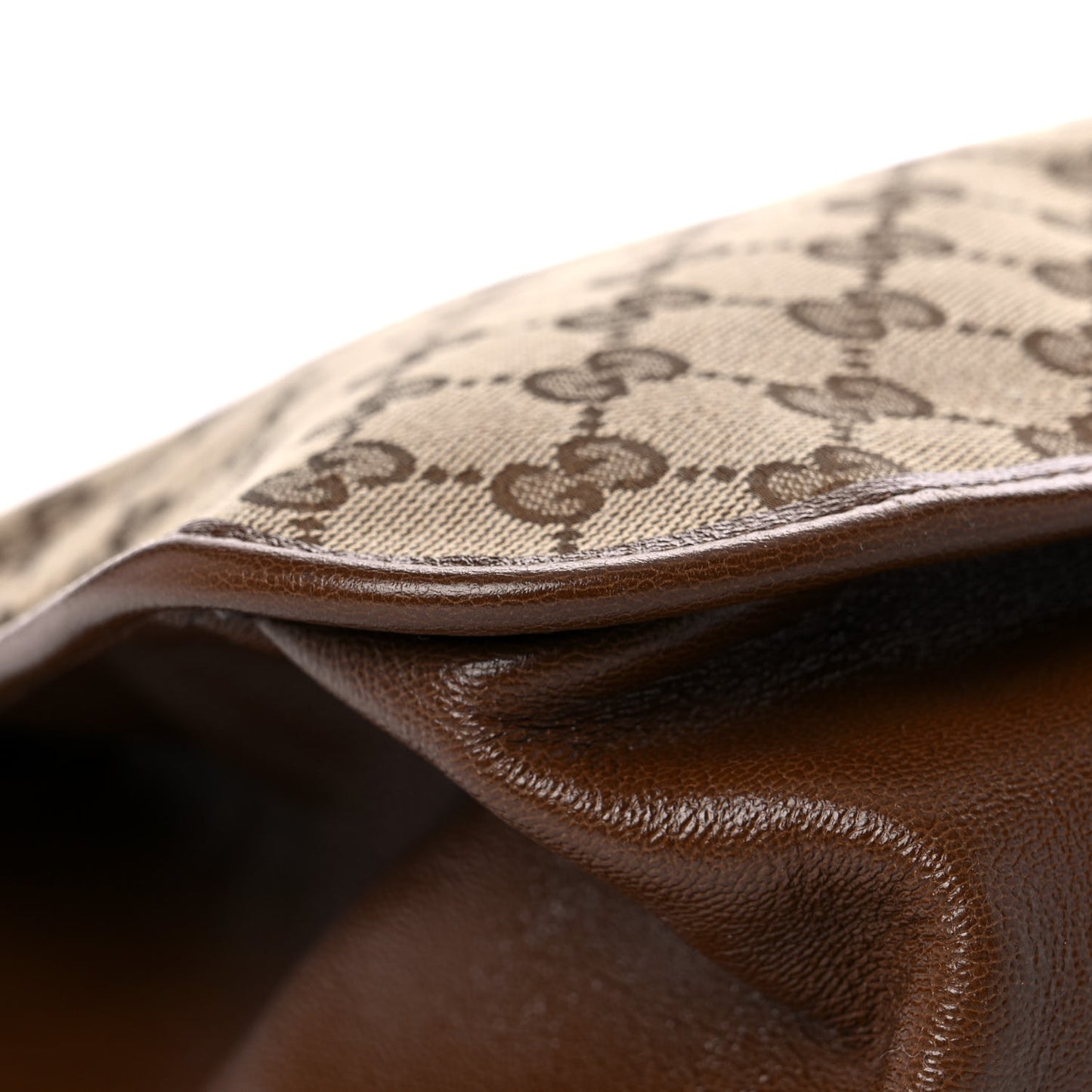 Monogram Calfskin Large Horsebit 1955 Tote Bag Beige Brown Sugar