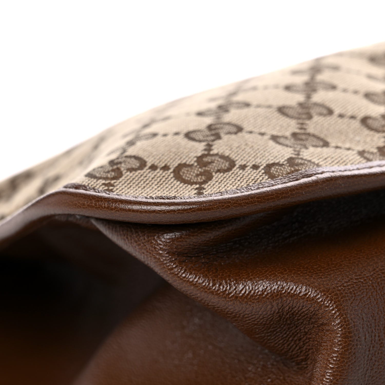 Gucci Monogram Calfskin Large Horsebit 1955 Tote Bag Beige Brown Sugar 8 of 13