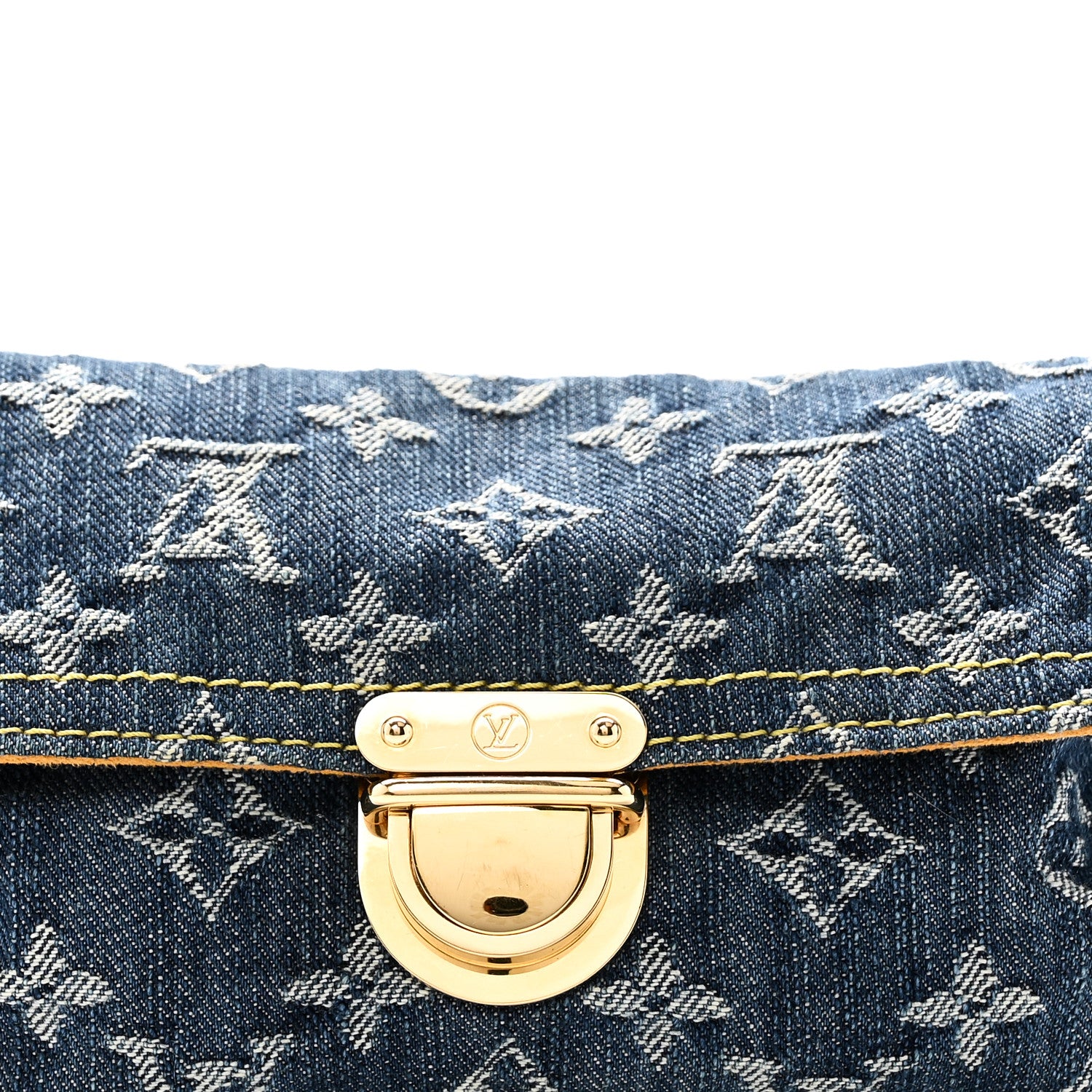 Louis Vuitton Monogram Denim Pochette Plat Clutch Blue 8 of 8