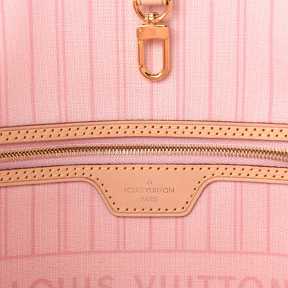 Louis Vuitton Damier Azur Neo Neverfull MM Rose Ballerine 8 of 11