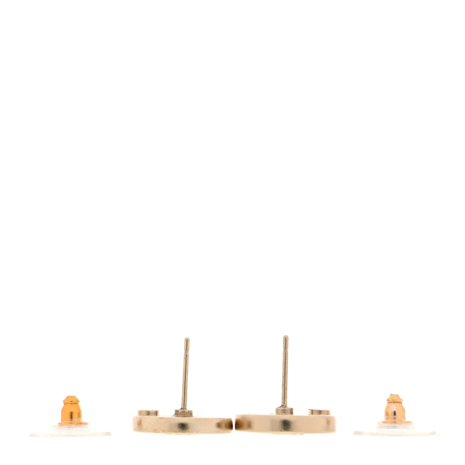 Chanel Pearl Coco Round Earrings Gold Pearly White 3 of 5