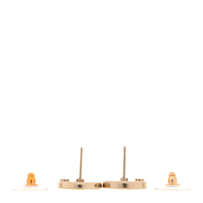 Chanel Pearl Coco Round Earrings Gold Pearly White 3 of 5