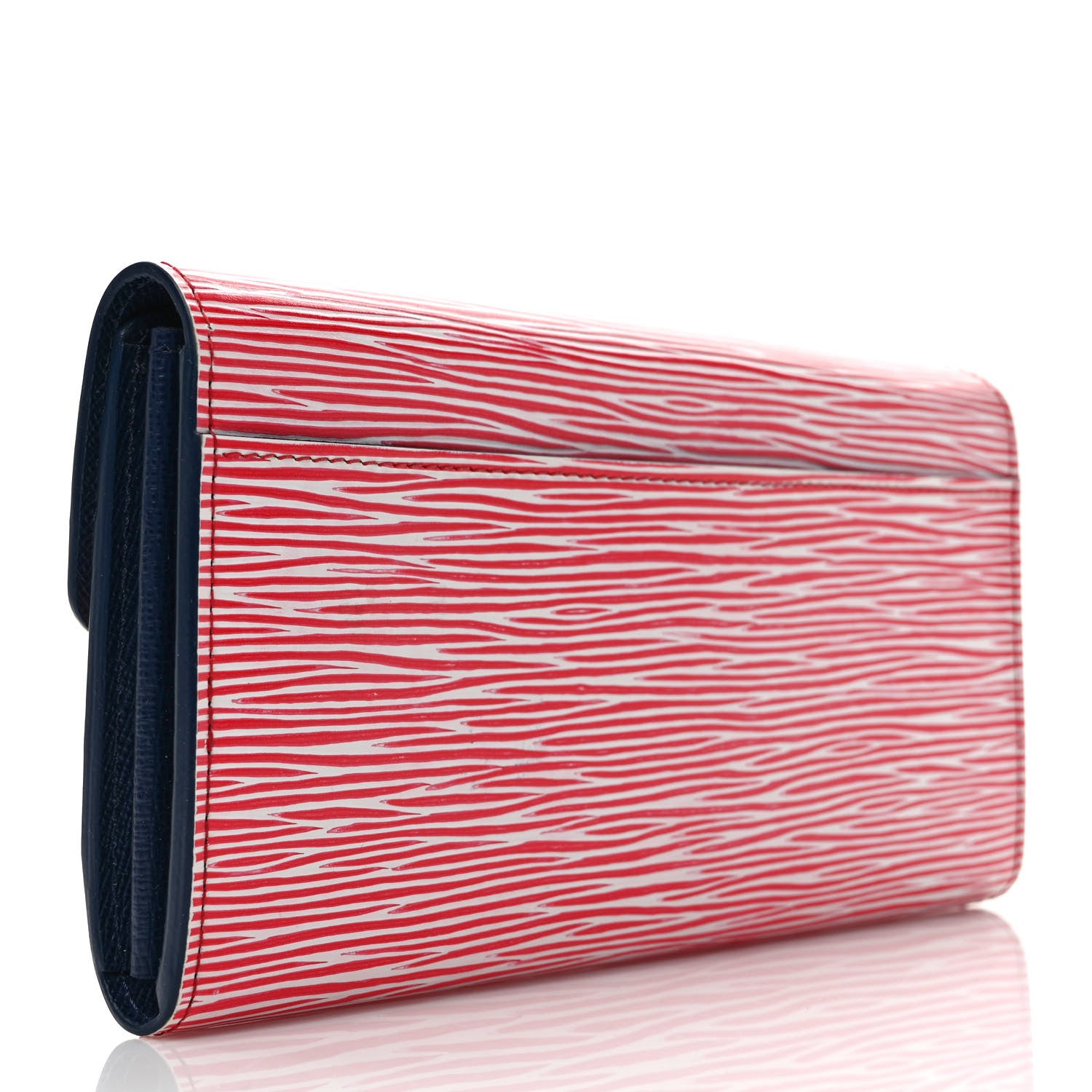Louis Vuitton Epi Sarah Wallet NM Denim Red 3 of 6