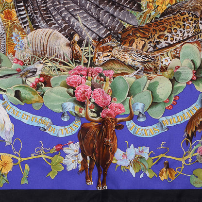 Hermes Silk Faune Et Flore Du Texas Scarf 90 3 of 6