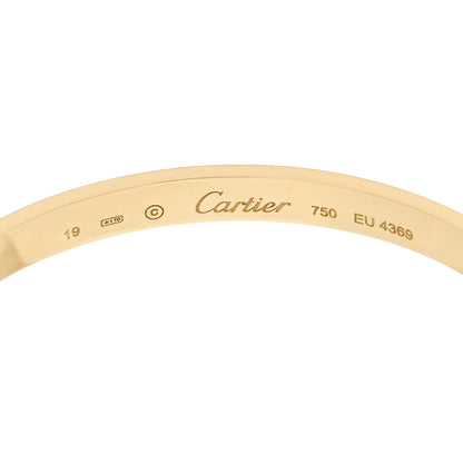 Cartier 18K Yellow Gold LOVE Cuff Bracelet 19 3 of 4