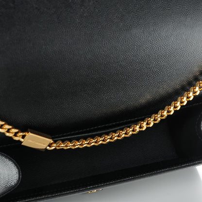 Saint Laurent Grain De Poudre Medium Classic Monogram Kate Satchel Black 5 of 7