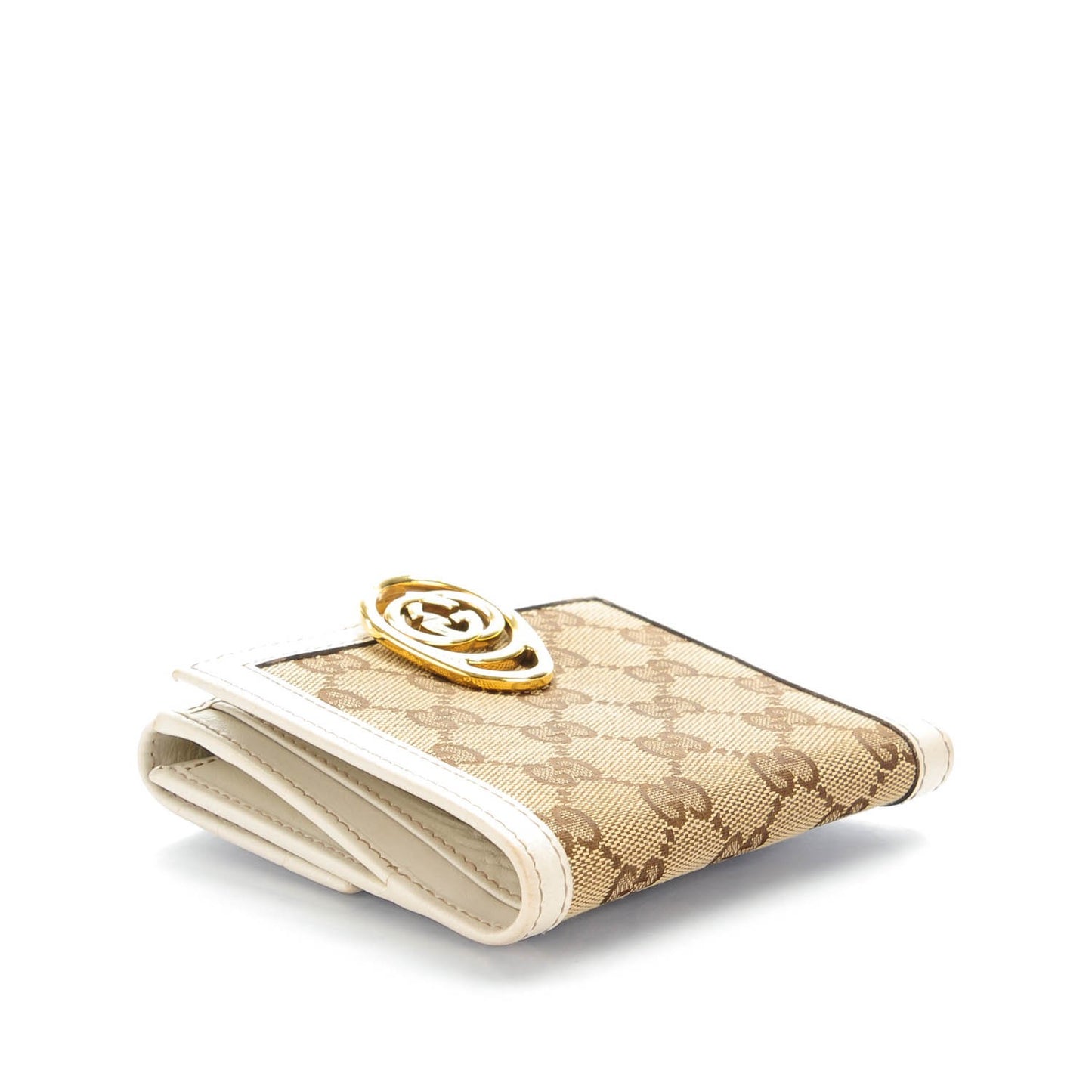 Monogram Interlocking Icon French Flap Wallet Off White