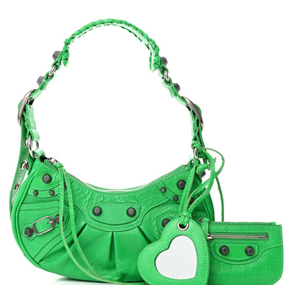 Balenciaga Agneau Arena Le Cagole Shoulder Bag XS Vivid Green 8 of 13