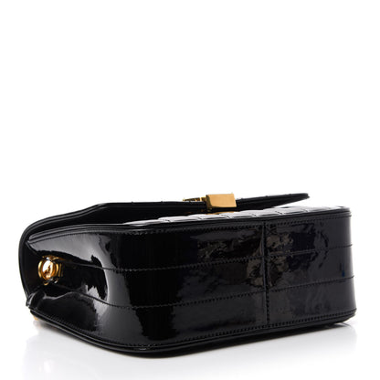 Saint Laurent Patent Calfskin Matelasse Monogram Medium Vicky Chain Bag Black 4 of 11