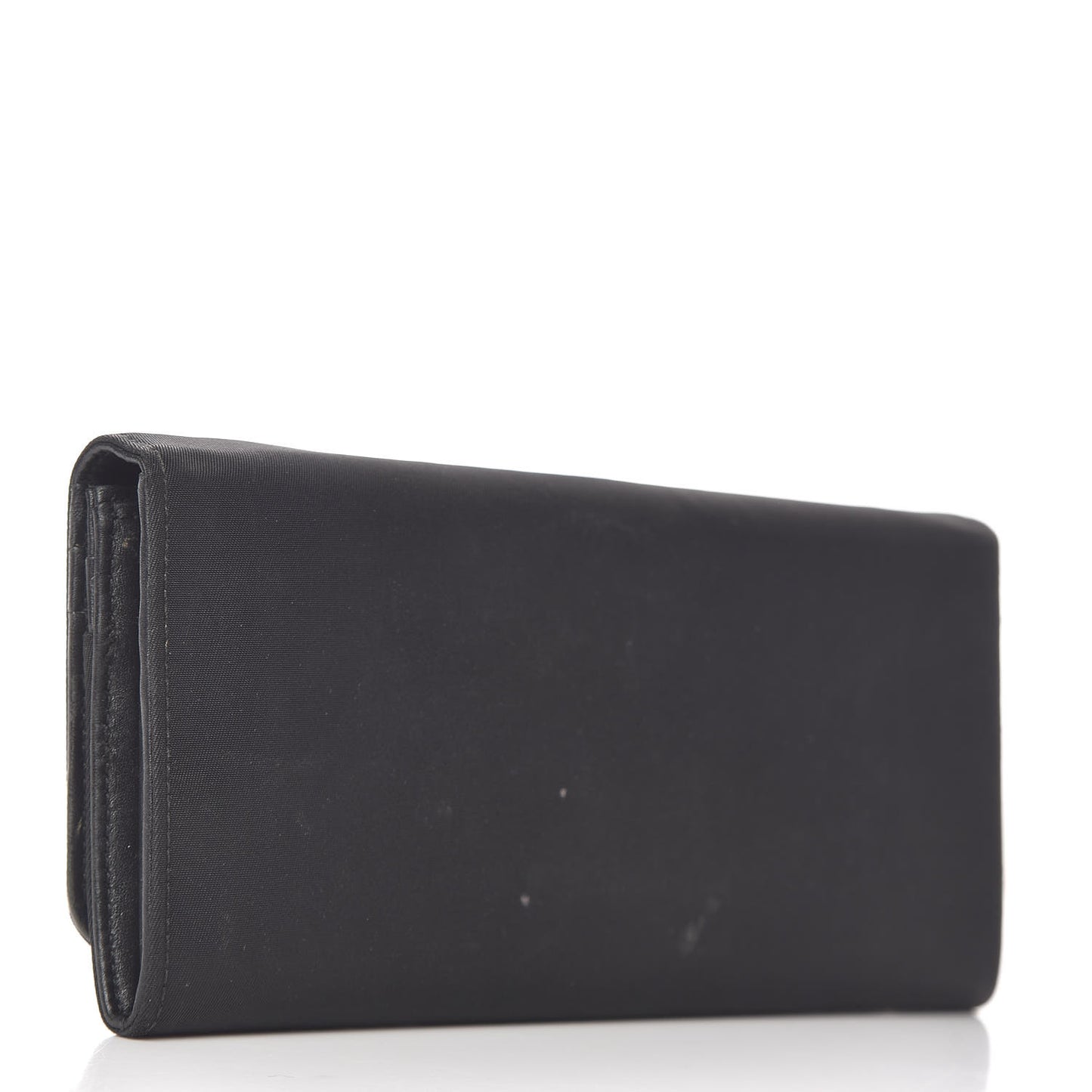 Tessuto Nylon Pietre Jeweled Flap Wallet Black