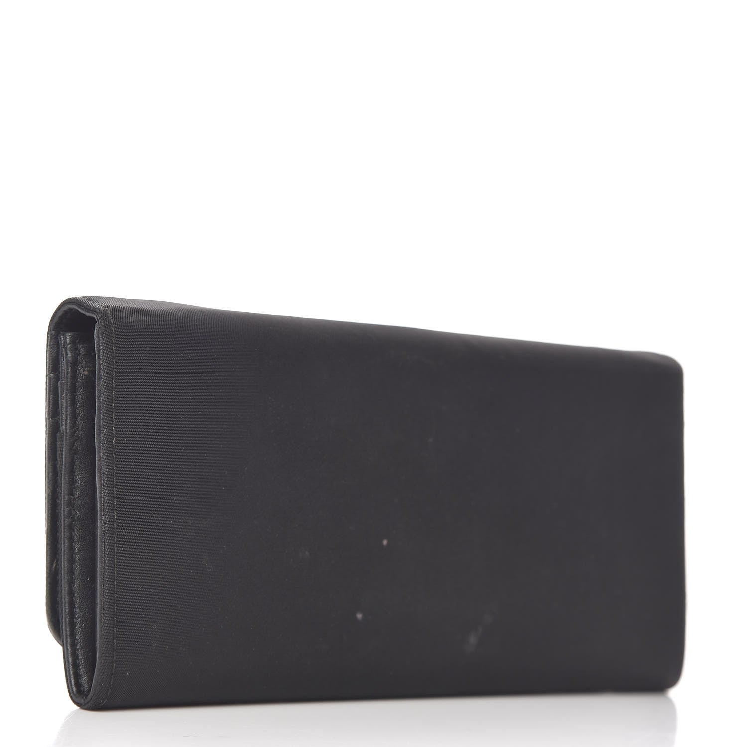 Prada Tessuto Nylon Pietre Jeweled Flap Wallet Black 3 of 12