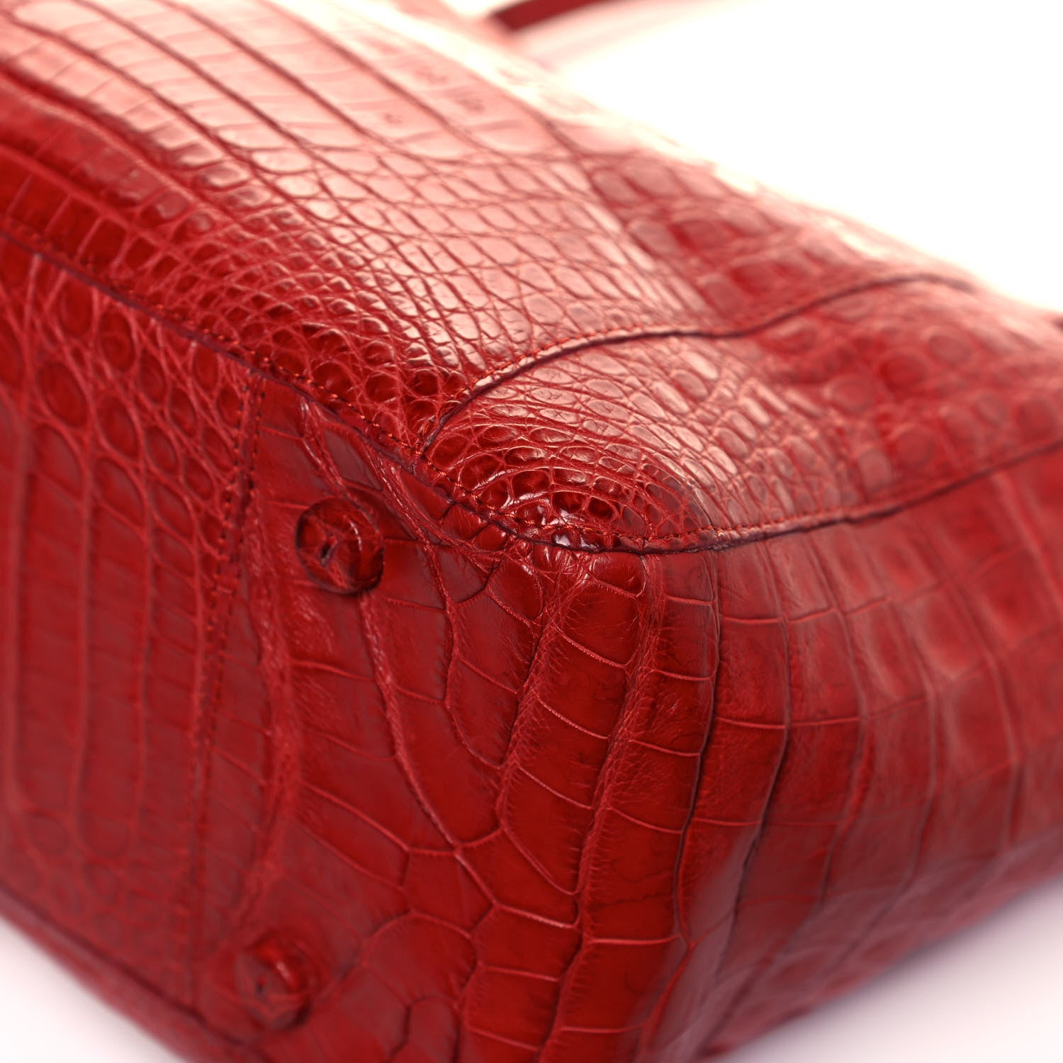 Nancy Gonzalez Crocodile Tote Orange 10 of 10