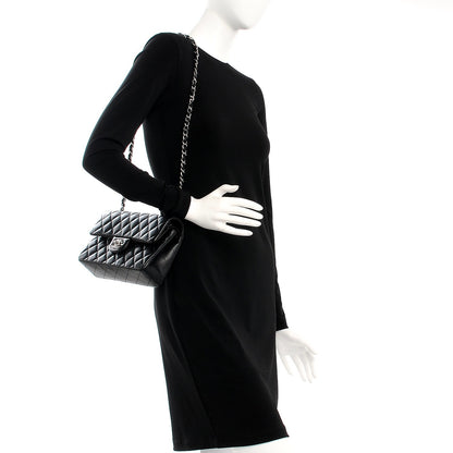 Chanel Lambskin Quilted Small Double Flap Black 2 of 8