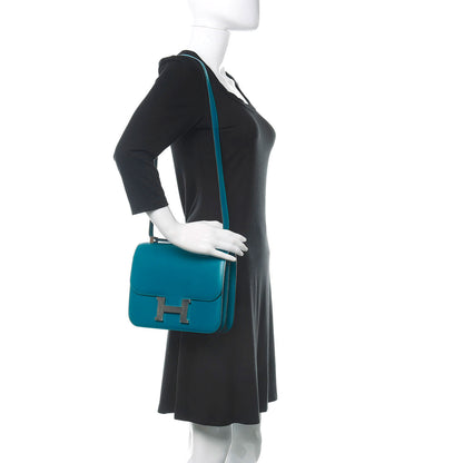 Hermes Tadelakt Constance 24 Bleu Izmir 2 of 11