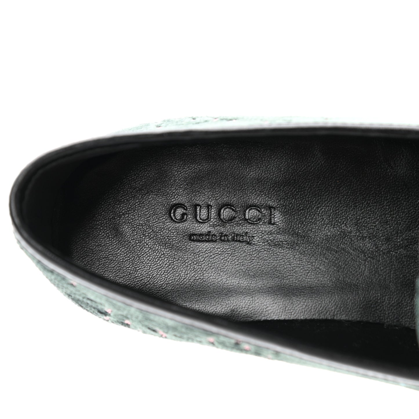 Velvet Malaga Kid GG Monogram Horsebit Womens Jordaan Loafers 37 Avio Dusty Pink Black