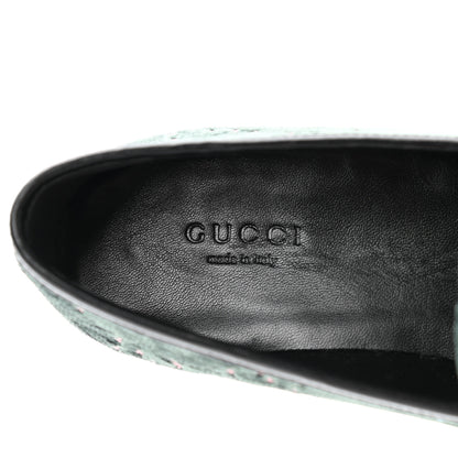 Gucci Velvet Malaga Kid GG Monogram Horsebit Womens Jordaan Loafers 37 Avio Dusty Pink Black 7 of 8