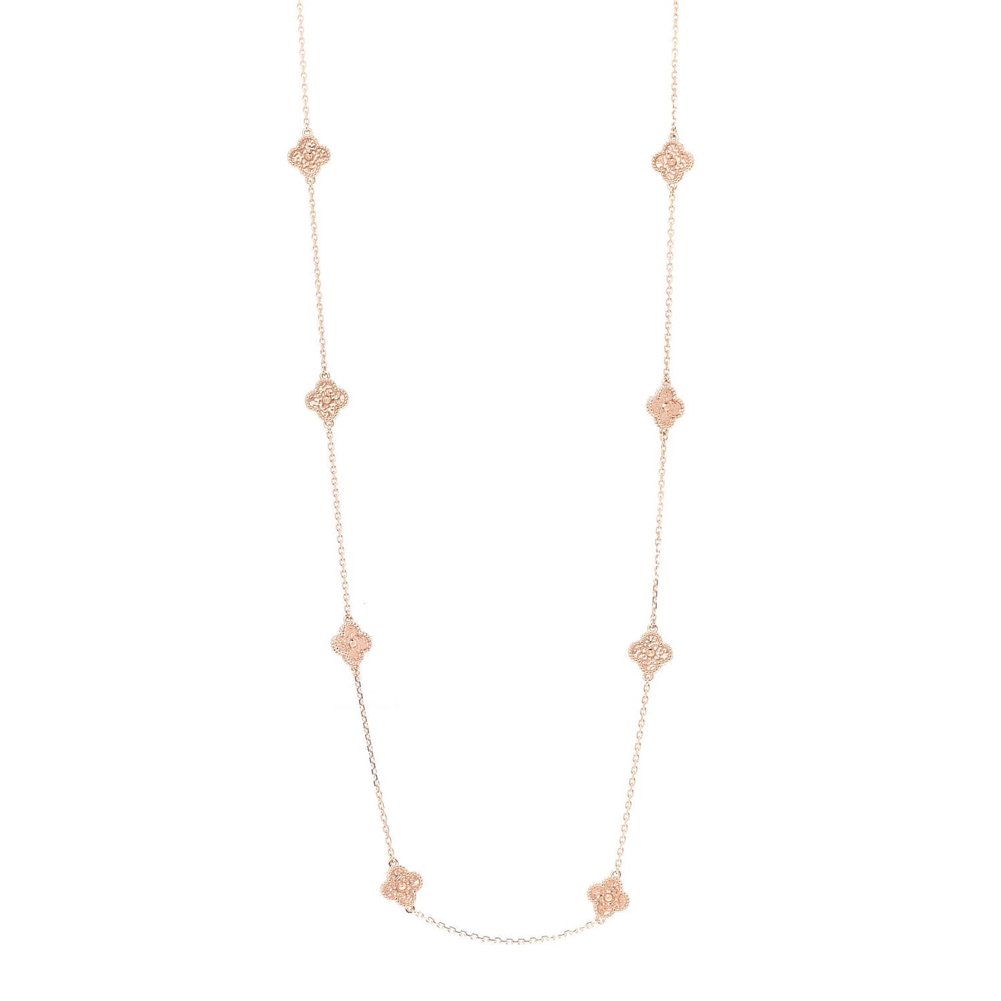 18K Rose Gold 16 Motifs Sweet Alhambra Necklace