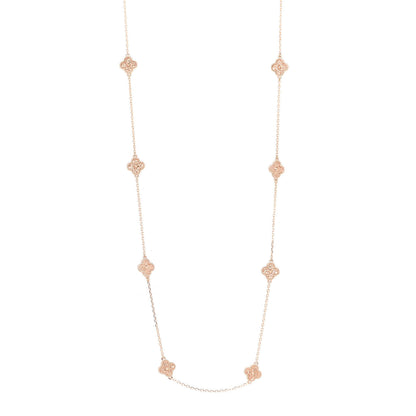 Van Cleef & Arpels 18K Rose Gold 16 Motifs Sweet Alhambra Necklace 1 of 7