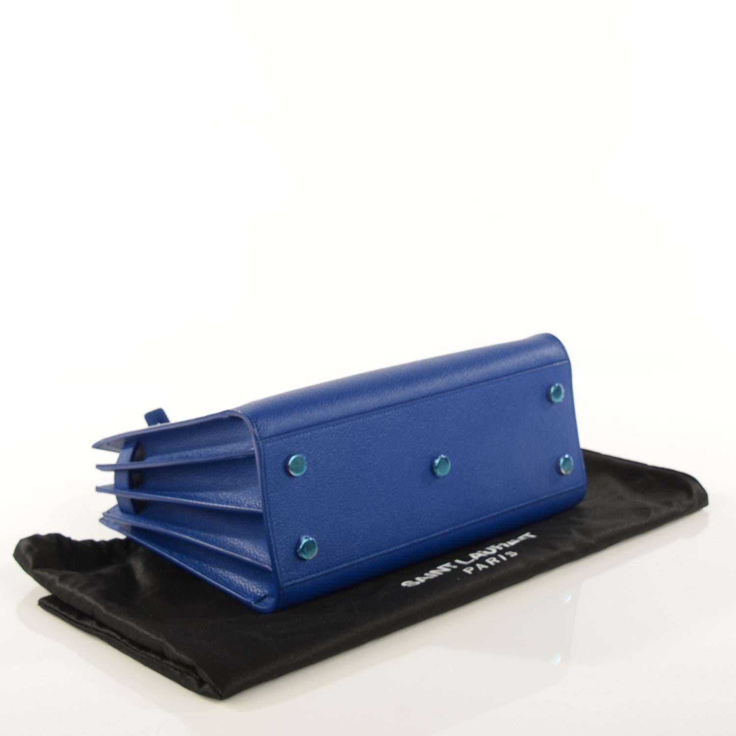 Saint Laurent Grained Calfskin Nano Sac De Jour Royal Blue 4 of 7