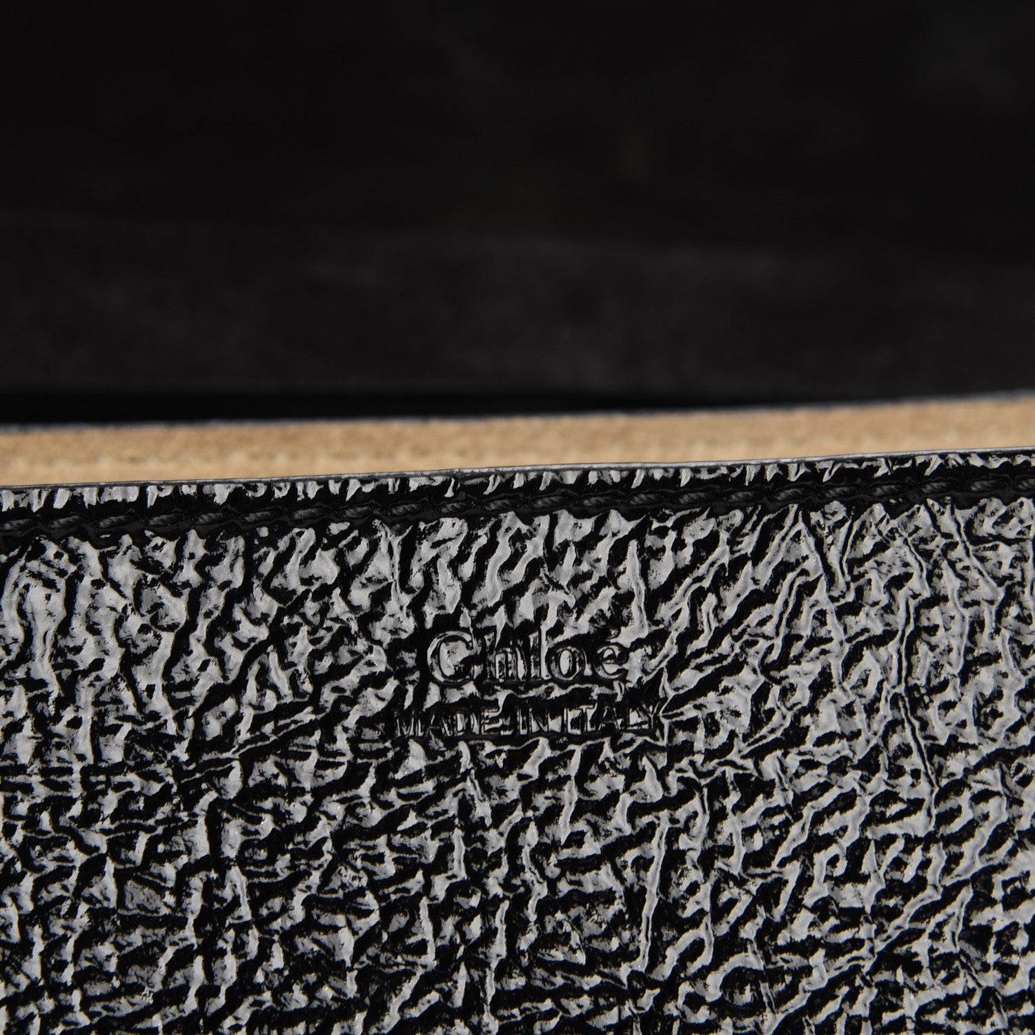 Chloe Grained Patent Mini Drew Shoulder Bag Black 6 of 7