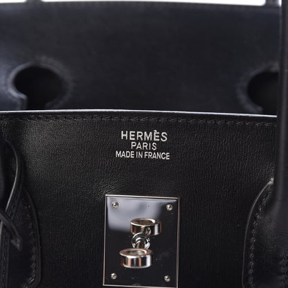 Hermes Toile Box Potamus Birkin 35 Black Rouge H 6 of 19