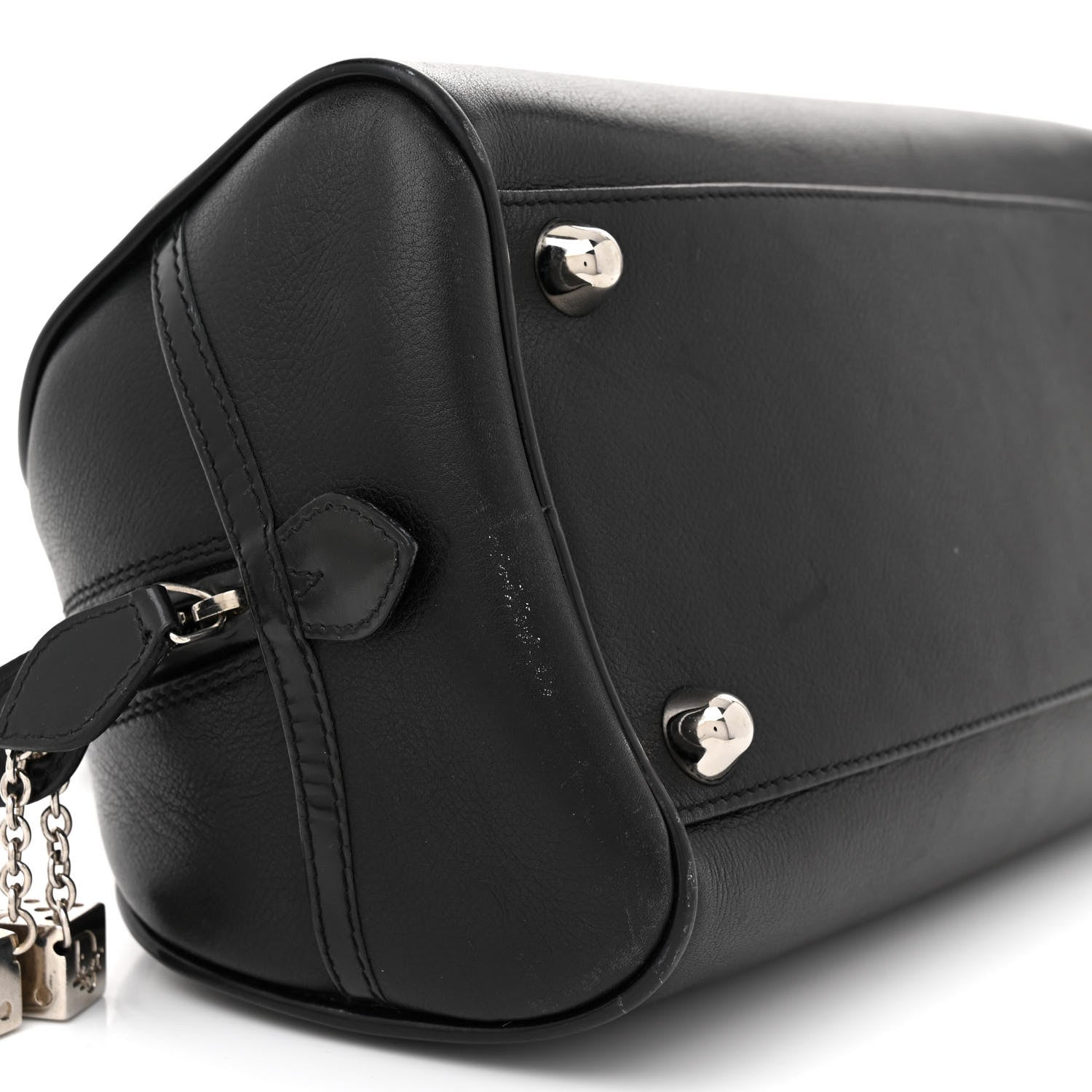 Christian Dior Calfskin Gambler Dice Bowler Black 9 of 14