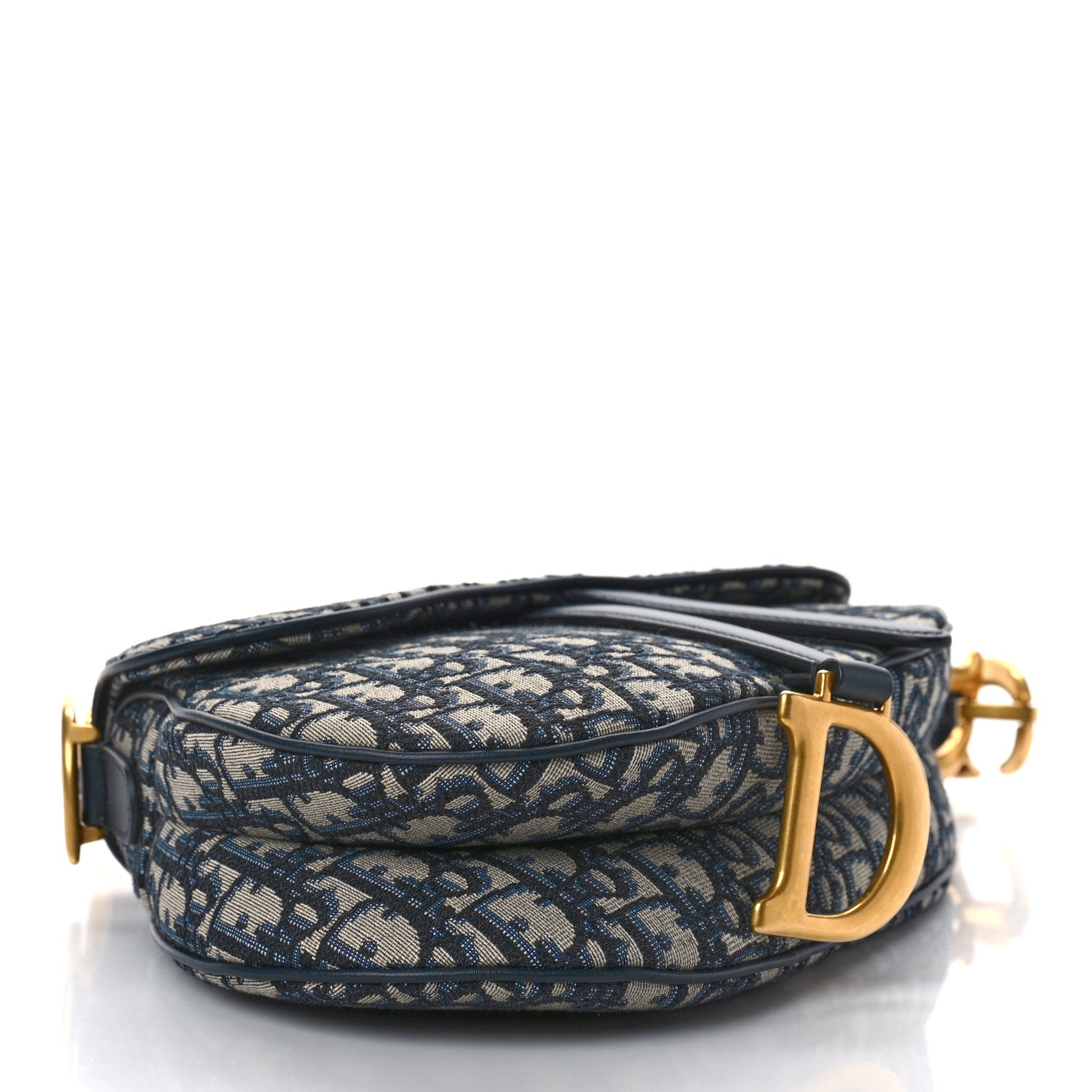 Christian Dior Oblique Saddle Bag Blue 4 of 7