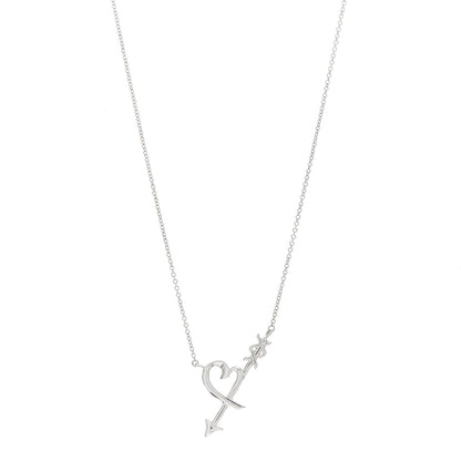 Tiffany Sterling Silver Paloma Picasso Heart and Arrow Pendant Necklace 1 of 5